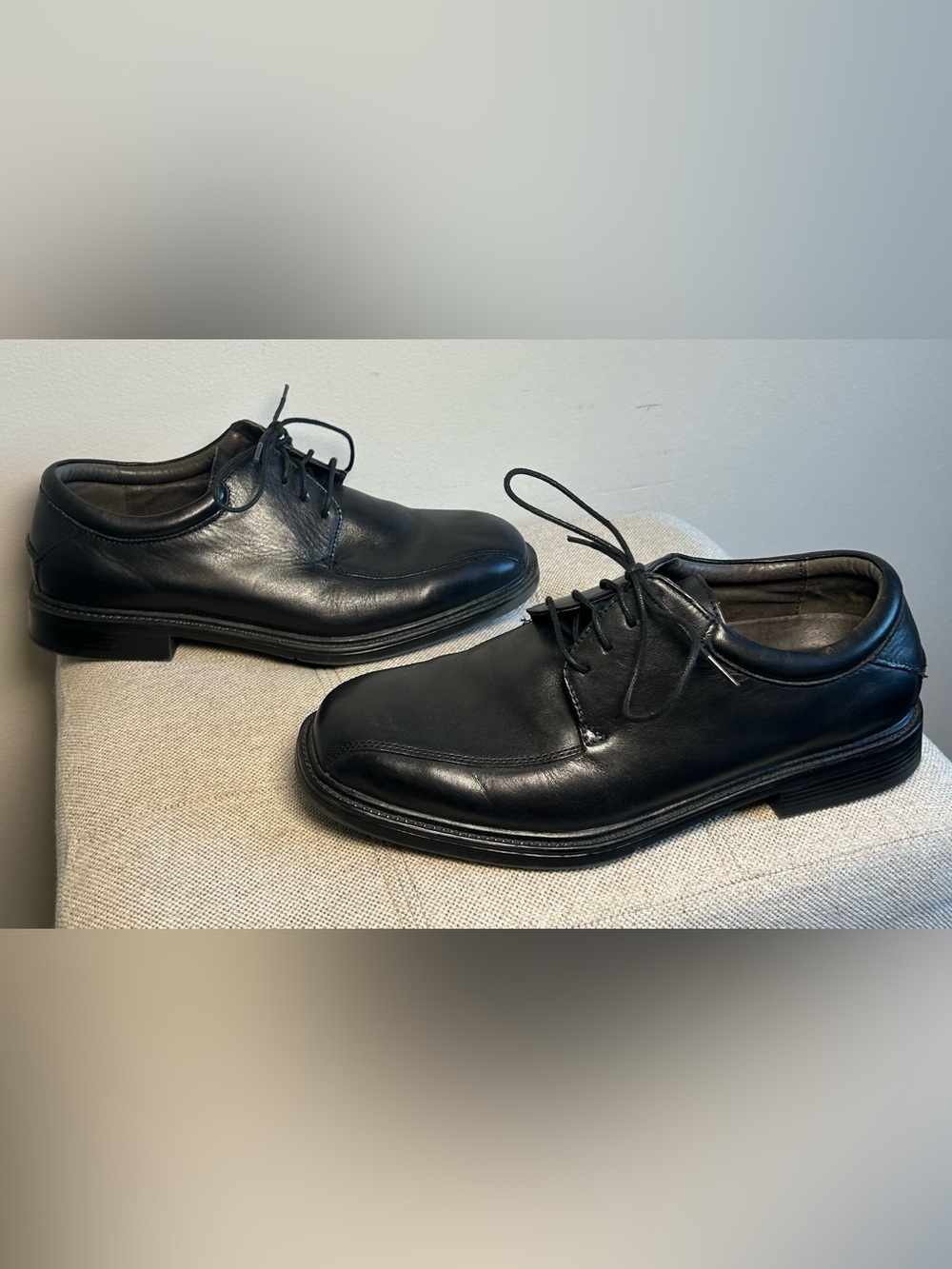 Nunn Bush Marcell Bicycle Toe Oxford Black Leather Shoes Mens Size 8W